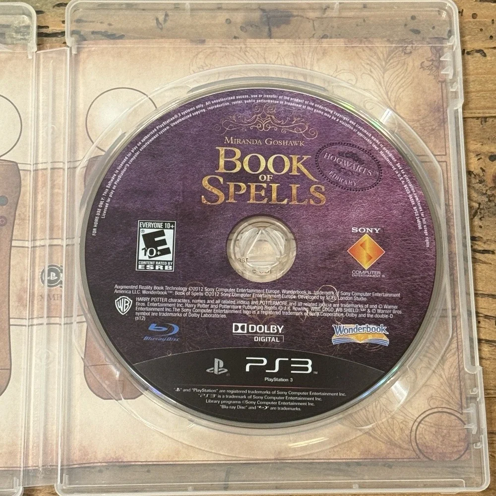 Wonderbook Book of Spells PS3 PlayStation 3 Harry Potter J.K. Rowling CIB